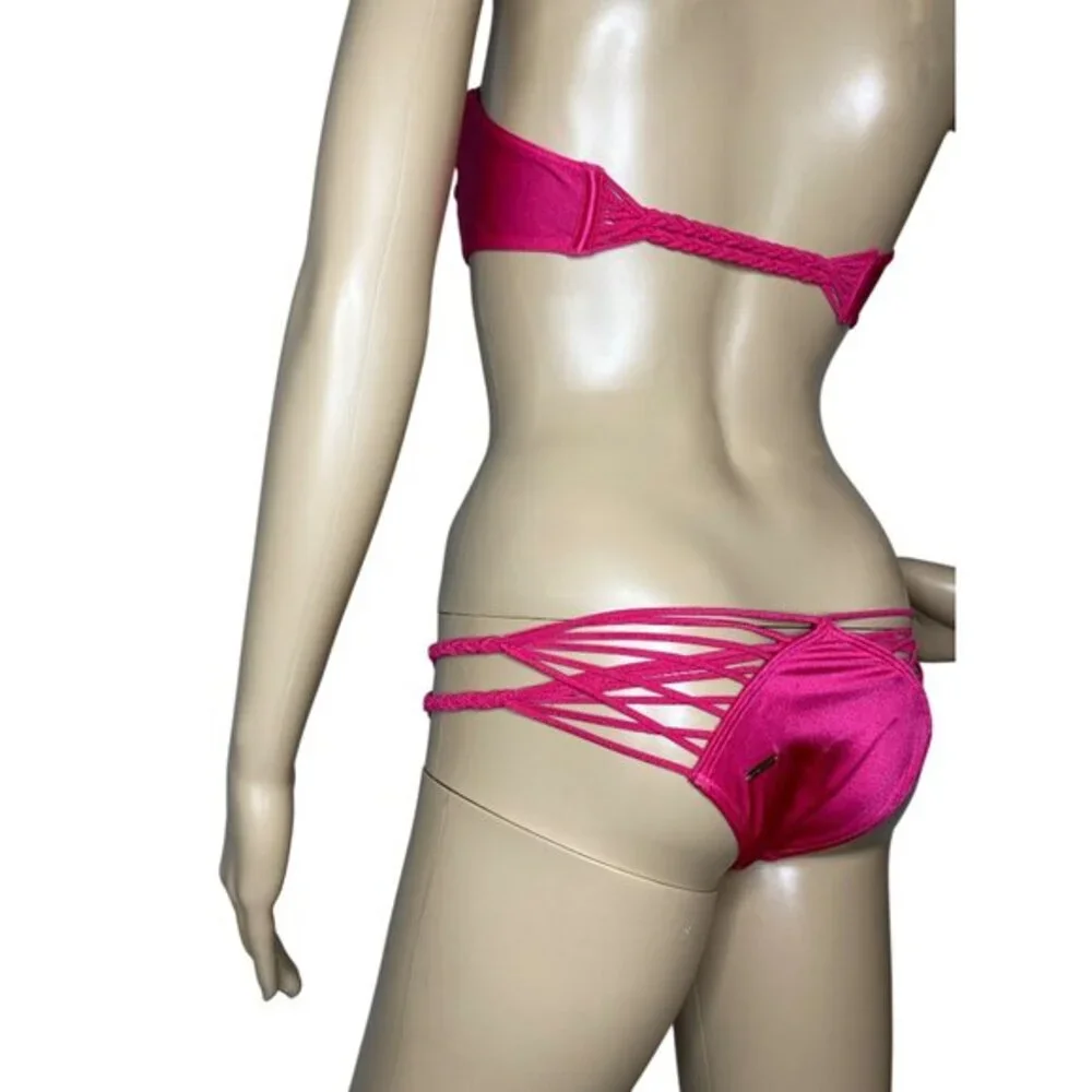 Victoria's Secret Hot Pink Twist Bikini Set